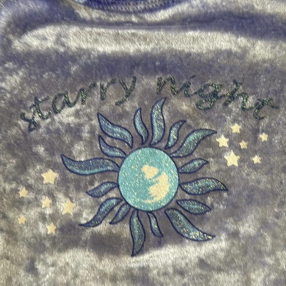 ✋Starry Night Pajama Size 8 Crushed Velvet Feel